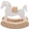 ifundom Piccolo cavallo giocattolo in legno parà furgone casa porta decorazioni camera da letto soprammobili camera da letto mini mobili da scrivania mini sedia Legna. pag bianca
