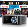 TOPTRO Proiettore 4k【Netflix Ufficiale/1200 ANSI/36W Dolby Audio】Wifi 6 e Bluetooth Bidirezionale proiettore,AI Autofocus/Evita Ostacoli Proiettere TV, videoproiettore Toptro X9 per PS5/Outdoor/Home Theater