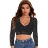 Adisno Dirndl Bluse, Camicia Dirndl Donna, Camicia Bavarese Donna,Dirndl Blouse, Scollatura a V,Nero (IT, Numero, 40, Regular, Regular, Nero)