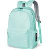 HAMUNI Zaino da scuola per ragazze e ragazzi, unisex, classico, leggero, casual, per viaggi universitari, lavoro, lavoro, per uomini e donne, adatto per laptop da 15,6 pollici, grigio, Taglia unica