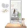 Dttra Porta for Zanzariera Rinforzata for Gatti, Tenda for Zanzariera Rinforzata, Porta for Zanzariera con Cerniera, for Porta Dell'appartamento del Patio (Color : White, Size : 95x210cm)