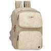 Pepe Jeans Jana, zaini casual, borse da viaggio, blu e beige, realizzati in poliestere e con dettagli in pelle sintetica, di Joumma Bags