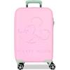 Disney Topolino Crazy Trip Valigia da cabina rosa, 36 x 55 x 20 cm, rigida 2,5 kg, chiusura TSA ABS, 2,5 kg, 39,6 l, bagaglio a mano, Rosa, Taglia unica, Valigia cabina