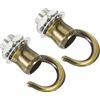 YOKIVE 2pz Lega Soffitto Gancio, Pendenti Appendi Appendini | Appeso Lampadario Luce Lanterne, Ottimo per Cucina, Casa (Bronzo, 0,87x1,1-)