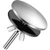 LiXiongBao Tappo per buco di rubinetto 2 pollici, tappo per buco di rubinetto in acciaio per cucina, tappo per buco di rubinetto in metallo per lavandino cucina (bianco)