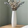 JIDOFUE - Vaso per fiori bianco in ceramica - 30 cm di altezza - Vasi strutturati moderni per fattoria, mensole, punti centrali del tavolo, decorazione della casa, decorazione del soggiorno - Grande