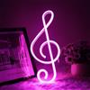 AOOTE Insegna al Neon LED, Targa al neon con nota musicale, Luce a LED Alimentata a Batteria/USB, LED Insegna con Luce al Neon, Kids Room Party Festive Decor Luci al Neon