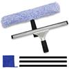 JNBGTU Kit Professionale Multiuso Finestre 6 Pezzi Kit per La Pulizia Delle Finestre Lavavetri Multiuso per Finestre Tergivetro e Lavavetri in Microfibra per La Pulizia Di Finestre, Bagno, Doccia