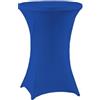 meioro Tovaglie Stretch Spandex Tight Table Cover, Lavabile Rotondo 60cm Protezione Tavolo, Resistente Alle Rughe Tovaglia Estensibile Adatto per Eventi, Matrimoni e Feste (Blu Scuro, 80Dx110A cm)