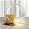blonbar Wake-up Light,lampada da tavolo con funzione di ricarica USB,controllo touch dimmerabile, Lampada da comodino con sveglia, 3 livelli di luminosità, luce notturna per camera da letto, soggiorno