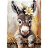 CEOVR Diamond Painting Kit Completo Asino 5D Diamond Painting,Diamond Painting Adulto,30x40 cm Pittura Diamante,Animali Carini Diamanti Painting,Painting Diamond 5D