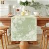 Aisybaklyn Runner da Tavolo Verde Salvia Fiore Runner Tavola Decorativo per Esterni Tovaglie da Tavola Lavabile Decorazione Primaverili Estate per Tavolo da Pranzo per Sala da Pranzo Feste Cucina 33X183cm