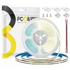 FCOB COB LED Striscia LED Flessibile Ad Alta Densità Bianco Naturale 4000K 5M DC24V 480LEDs/M 8mm Nero PCB Dimmerabile IP30 per la Decorazione Interna (Non Include Alimentazione Controllore)