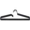 SHIMOYAMA Appendiabiti, Confezione da 5, Appendiabiti in Metallo a Collo Corto, Appendiabiti Antiscivolo con Protezione per il Collo per T-Shirt, Vestiti e Giacche, Salvaspazio (Nero)
