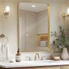 LunaMirror Specchio-Bagno 50x75 CM Oro Specchio da parete design moderno Profondità di 3.5 cm Specchio Bagno Orizzontale/Verticale decorazione da parete per camera da letto, ingresso, soggiorno, corridoio