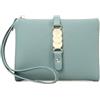 PORRASSO Donna Portafoglio Moda Portamonete Carte di Credito di PU Portafoglio con Cinturino da Polso 6 Scomparti per Carte Wallet Verde