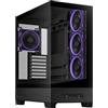 ASUS A31 PLUS TG ARGB BLACK Case ATX, Supporta Schede Madri con Connettori Nascosti, Radiatori da 360 mm e Schede Grafiche da 380 mm, 4 Ventole ARGB Preinstallate, Nero