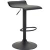 CLP Sgabello Bar Dyn V2 in Similpelle I Sedia Sgabello Bancone Altezza Regolabile 55-76 CM I Sgabello Girevole 360°, Colore:Nero, Colore del Telaio:Nero
