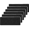 Astra Zerbino interno antracite antisdrucciolo - Tappeto per gradini 25x60 cm Set di 6 tappetini per scale idrorepellenti - Zerbino Rib Line