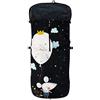 Interbaby Sacco Passeggino Invernale Universale Interbaby | Copri Passeggino Universale Morbida | Sacco Termico per Ovetto Rimovibile, Doppia Apertura, Facile da Lavare, Materiali Anallergici, Ratita Nero