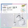 folia 23849 - Crystal Trio, 3 acchiappasole in Vetro incl. 16 m di Filo Metallico in Oro, Cristalli da 2, 3 e 4 cm da Appendere