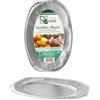 CasaChic Contenitore Alluminio Vassoio Grande, 1 pz - Teglia Rettangolare per Cottura e Buffet (55x36x2 cm)