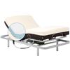 Geriafy - Pack letto articolato elettrico 80 x 190 cm | Materasso ortopedico viscoelastico 20 cm | Comando via cavo
