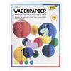 folia 460-09-Carta Basic, 33 x 42 cm, Carta Craft con Struttura 4 Colori, 30 veli, per Creare Decorazioni Colorate a Nido d'Ape, Multicolor