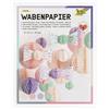 folia 460-19-Carta, 33 x 42 cm, Carta Artigianale con Struttura 4 Colori, 30 veli, per Creare Decorazioni Colorate a Nido d'Ape, Pastel Colors