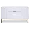 Jahnke Credenza, Legno ingegnerizzato Metallo, Bianco/Oro, Taglia Unica