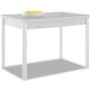 ASTIMESA - Tavolo da cucina estensibile - Struttura bianca Piano laminato - Colore Grigio - Ideale per piccoli spazi - Dimensioni: 90 x 50 cm - Estensibile: 140 x 50 cm