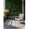 Hanse Home NORTHRUGS Kona Tappeto rotondo classico per interni ed esterni, tessuto piatto classico, reversibile, Oeko-Tex resistente alle intemperie e ai raggi UV, per balcone, terrazza, giardino, bianco, grigio