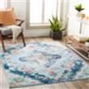 Livabliss Palma Vintage - Tappeto per soggiorno, sala da pranzo, camera da letto, cucina - Boho Chic, design tradizionale orientale multicolore, pelo corto colorato 200x274 cm - Blu e senape