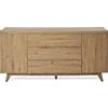 Jahnke Credenza, Legno ingegnerizzato Metallo, Rovere Montana NB, Taglia Unica