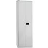 Bisley - Armadio a Due Ante Universale, 4 Ripiani, Larghezza 600 mm, in Metallo, 645 Grigio Chiaro, 40 x 60 x 195 cm
