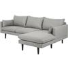 AC Design Furniture Angolo, Tessuto, Grigio, H: 83 x B: 242 x T: 153 cm