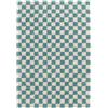 Rugs Essentials BALTA Tappeto Shaggy a scacchiera, rettangolare, per il soggiorno, camera da letto, morbido e confortevole, facile da pulire, altezza del pelo 30 mm, polipropilene, 200 x 290 cm, turchese