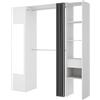 DEKIT GRUPO RIMOBEL SUIT - Cabina armadio con specchio, cassetto e tenda - Bianco - 205x176x50 cm