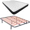 Somnia Descanso - Letto completo con materasso Versailles (faccia inverno/estate) + rete Basic + 6 gambe, 135 x 190