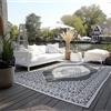 ELLE Tappeto decorativo per interni ed esterni, orientale, resistente alle intemperie e all'acqua, design vintage, per esterni, per giardino, balcone, terrazza, soggiorno, nero, 200 x 290 cm