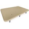 Somnia Descanso - Base imbottita 3D rinforzata, grande stabilità con 5 barre trasversali con valvole di ventilazione e 6 gambe metalliche filettate da 27 cm, 90 x 190, beige