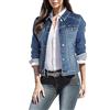 Generic Giacca di Jeans da Donna Giacca Slim Fit Giubbotto Invernale Imbottito