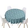 Highdi Tovaglia Rotonda Antimacchia, Tavolo Circolare Copertura Antipolvere Impermeabile Moderna Tovaglia Tonda per Buffet, Matrimonio, Ristorante, Festa (Blu Verde,Diametro 120cm)