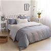 WANGCAN Set Letto Matrimoniale | 4 Pezzi di Copripiumino in Microfibra | Lenzuola e 2 federe|a Quattro Pezzi stampatoC-34 220x240cm+230x250cm+(48x74) cmx2