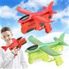 BONHHC Aeroplano Giocattolo Bambini, 2 Pezzi Aereo Polistirolo per Bambini Grande, Aereo Polistirolo con Pistola per All'aperto Interattivi Gioco (Verde)