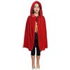 Proumhang Lungo Mantello con Cappuccio in Velluto Bambino Costume Halloween Carnevale Natale Capo Masquerade Rosso