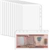 Bremorou 12 buste per raccoglitori A6, in PVC trasparente trasparente, 6 fori, senza cerniera, perfette per budget e organizzazione