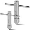 DBREAKS 2Pezzi Giramaschio per Filettare Maschi a mano Set per Maschi per Filettare Titanio Rivestito in HSS M3-M8/M5-M12, Giramaschi a Cricchetto con Giramaschi Regolabile, Filiera per Filettatura