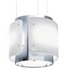 Baraldi DESSY Cappa isola sospesa diametro 40 cm - Inox e Vetro Bianco - 800 m³/h - Telecomando incluso - 01DESIS040STW80