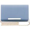 BAIGIO Borsa da Sera da Donna Pochette in Pelle PU per Matrimonio Elegante Borsa da Sposa Borsa a Tracolla da Donna Piccola per Feste Tempo Libero, Blu